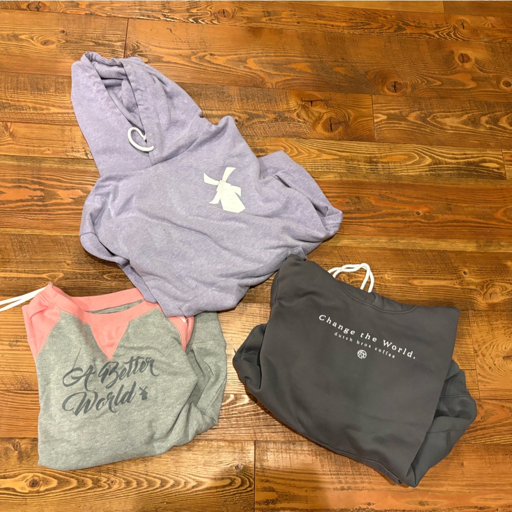 3 dutch bros hoodies!